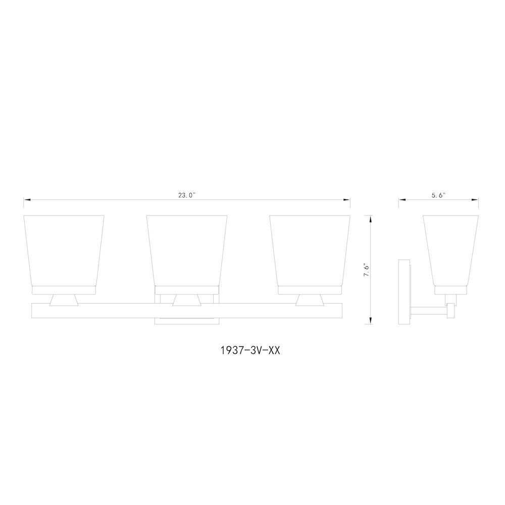 Z-Lite 3 Light Vanity. Picture 8