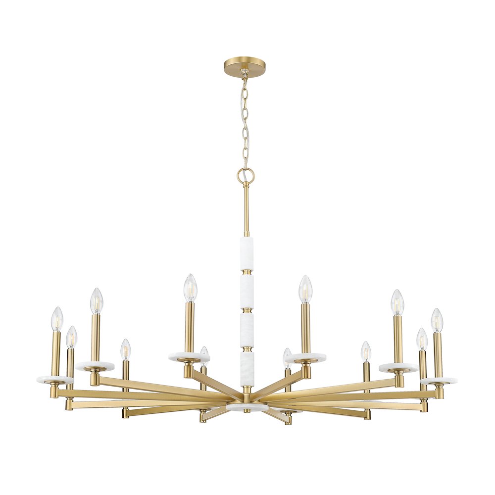 Z-Lite Kaden 12 Light Chandelier in Modern Gold color, Steel frame. Picture 5
