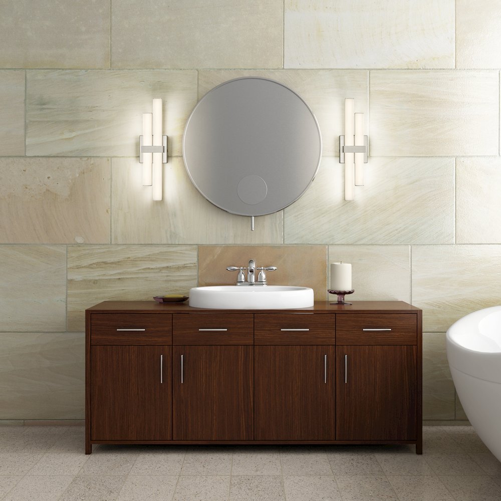 Z-Lite Zane 2 Light Vanity in Brushed Nickel Frame Finish. Picture 6