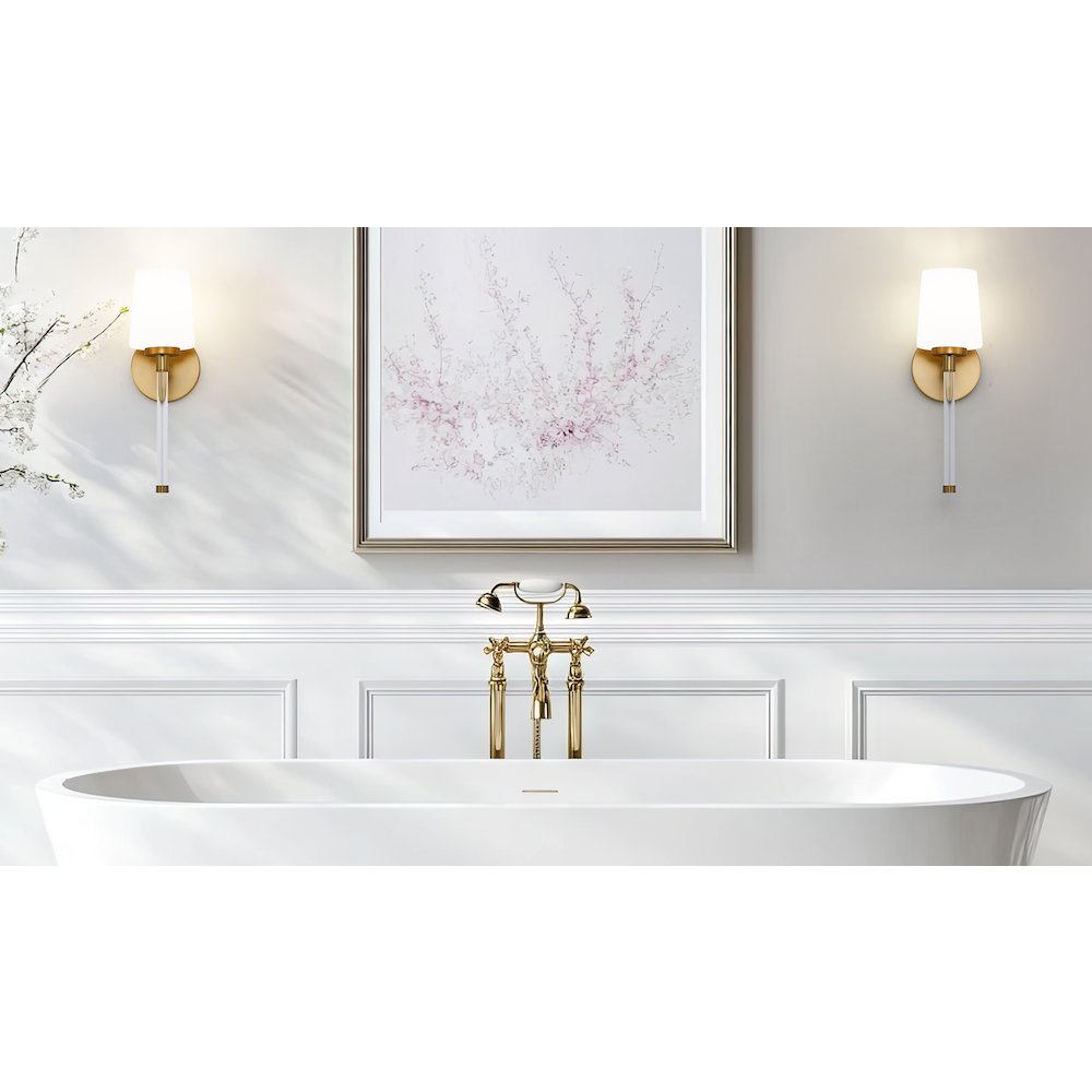 Z-Lite 1 Light Wall Sconce, Modern Gold. Picture 6