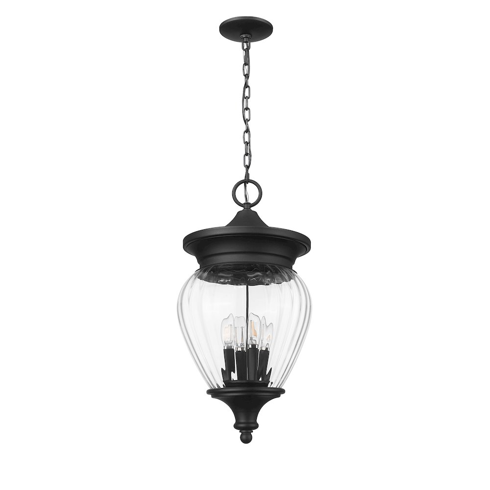 Z-Lite 4 Light Outdoor Chain Mount Ceiling Fixture. Picture 5