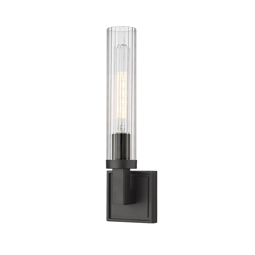 Z-Lite Beau 1 Light Wall Sconce in Bronze  Frame Finish. Picture 1