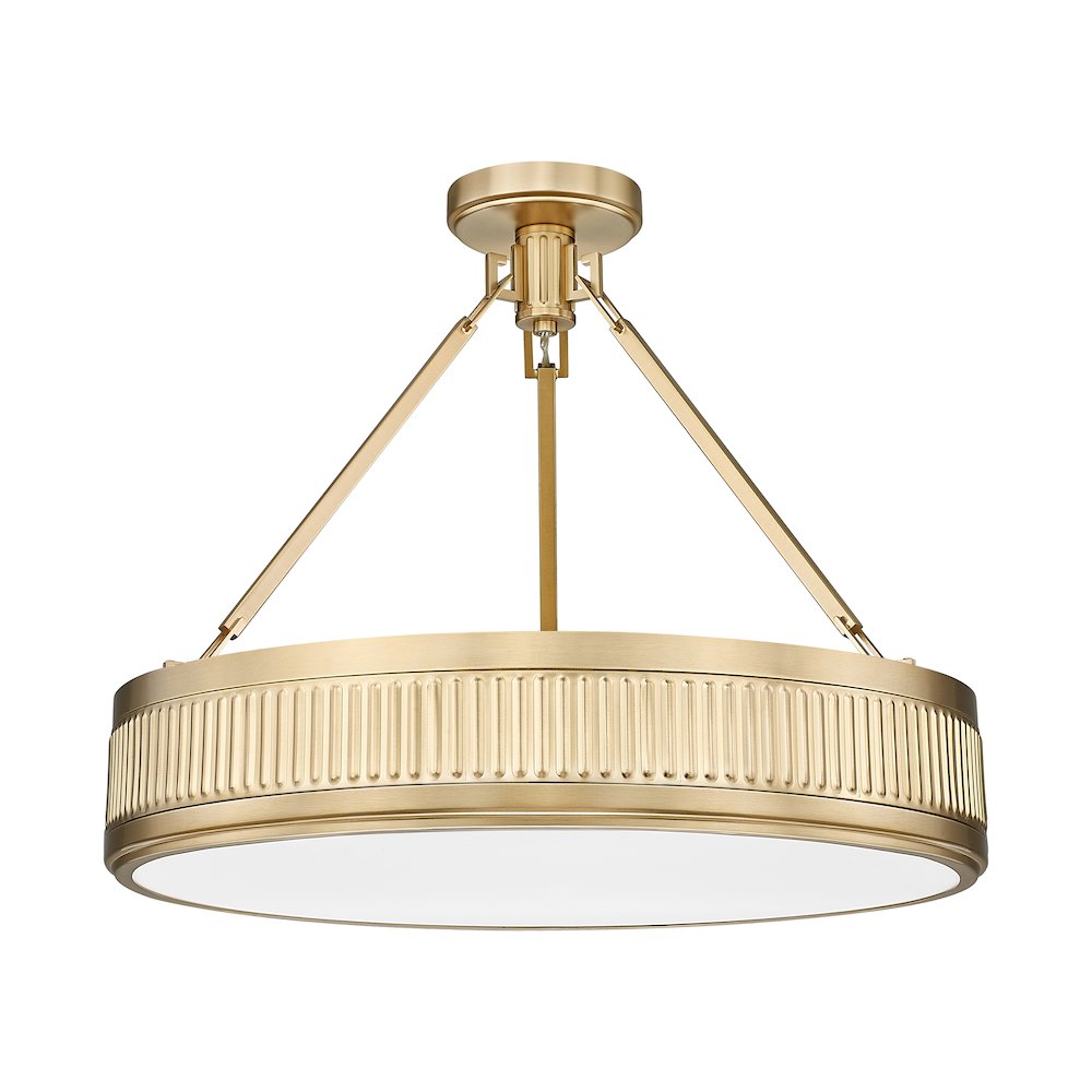 Z-Lite 3 Light Semi Flush Mount, Modern Gold. Picture 7