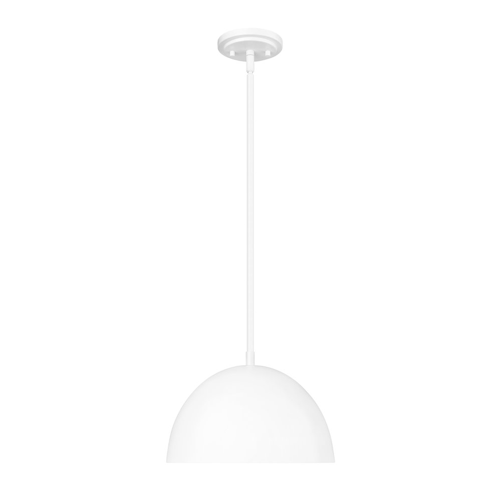 Z-Lite 1 Light Pendant, Matte White. Picture 1