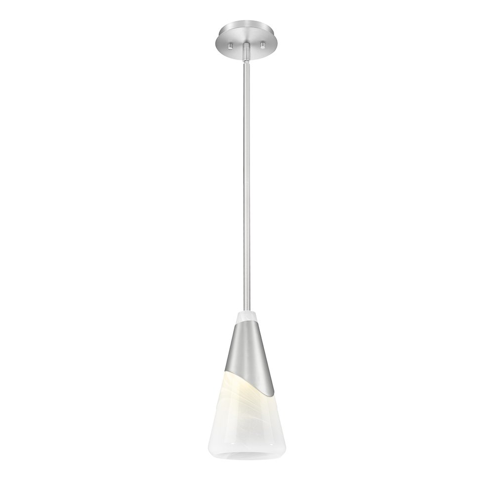 Z-Lite Aimie 1 Light Pendant, Brushed Nickel. Picture 3