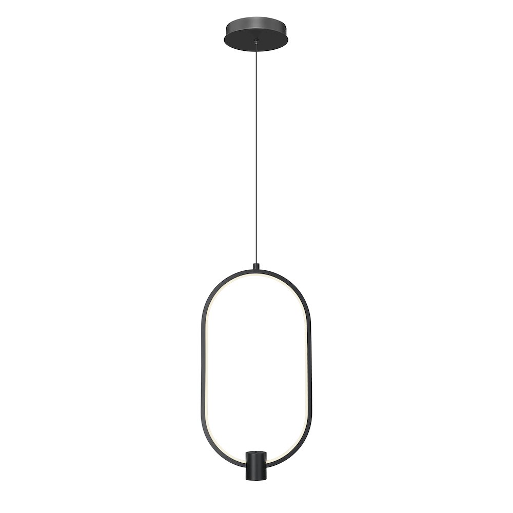 Z-Lite 1 Light Pendant, Matte Black. Picture 1