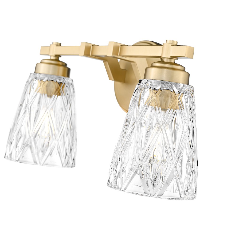 Z-Lite 2 Light Vanity, Modern Gold. Picture 4