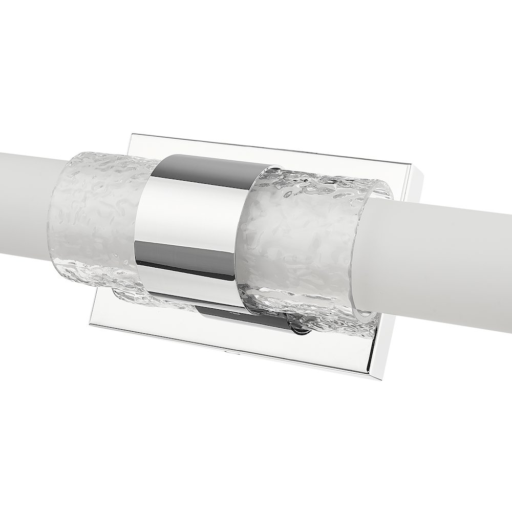 Z-Lite Egon 1 Light Vanity in Chrome color, Steel frame. Picture 4