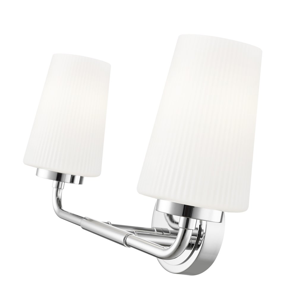 Z-Lite Montford 2 Light Vanity in Chrome color, Steel frame. Picture 4