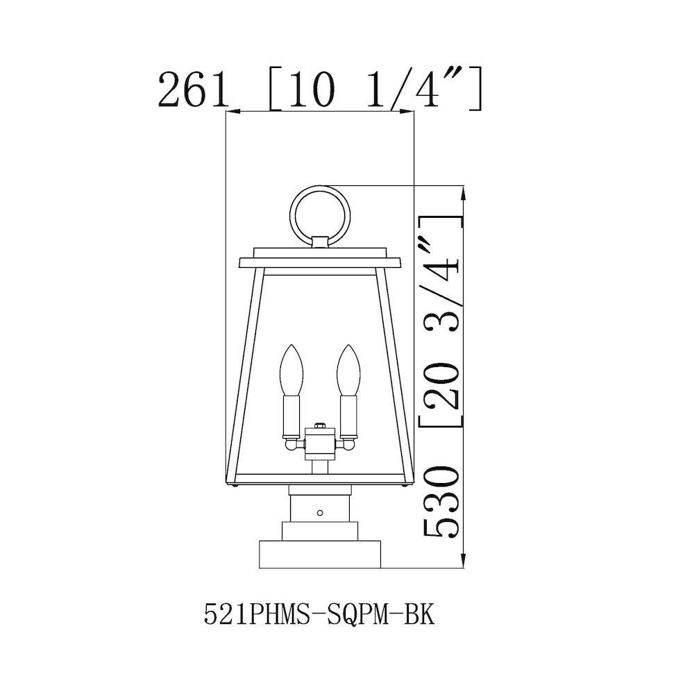 Z-Lite 2 Light Outdoor Pier Mounted Fixture. Picture 8