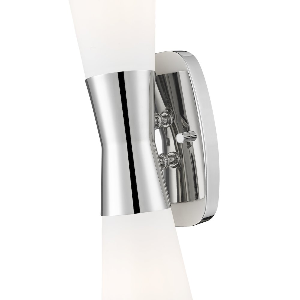 Z-Lite 2 Light Wall Sconce, Polished Nickel. Picture 4