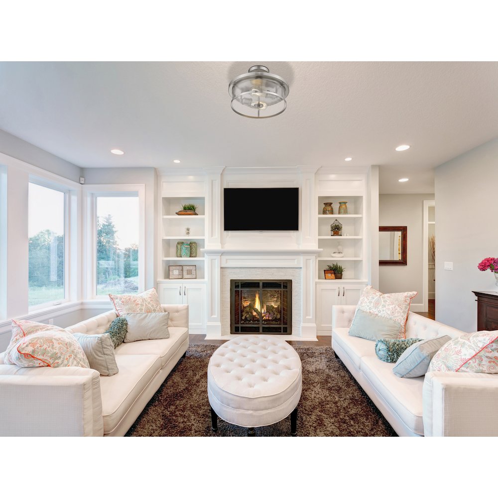Z-Lite 2 Light Semi Flush Mount. Picture 7