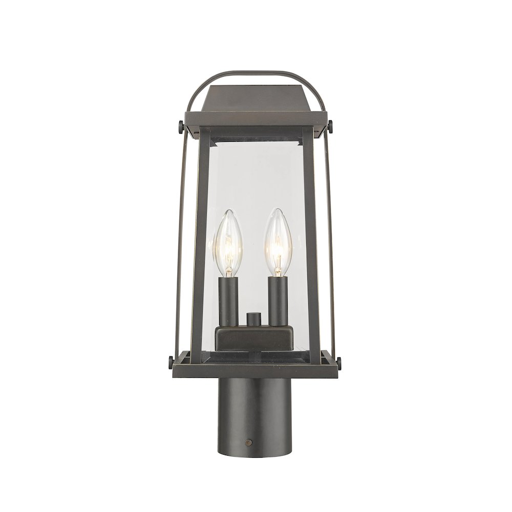 Z-Lite 2 Light Outdoor Post Mount Fixture. Picture 1