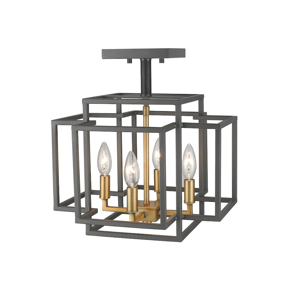 Z-Lite 4 Light Semi Flush Mount. Picture 4