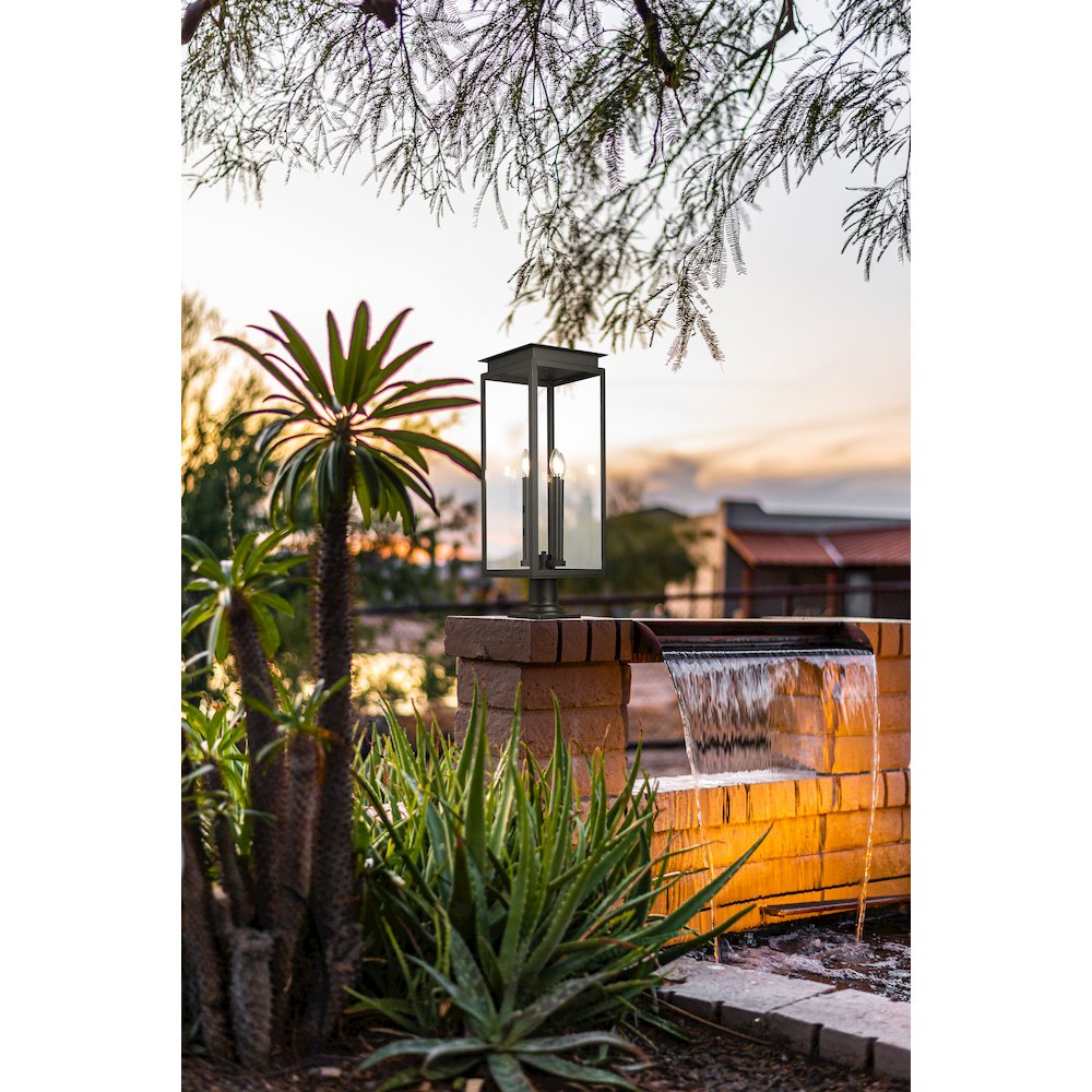 Z-Lite Nova 4 Light Outdoor Pier Mounted Fixture, Black. Picture 6