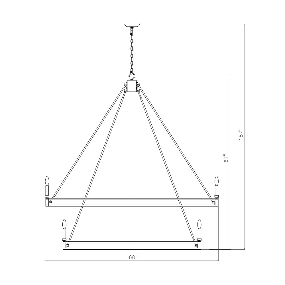 Z-Lite Dennison 28 Light Chandelier in Signature Brass color, Steel frame. Picture 7
