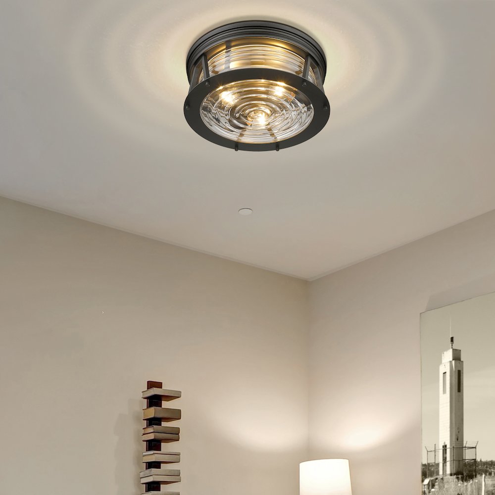 Z-Lite 3 Light Flush Mount. Picture 6