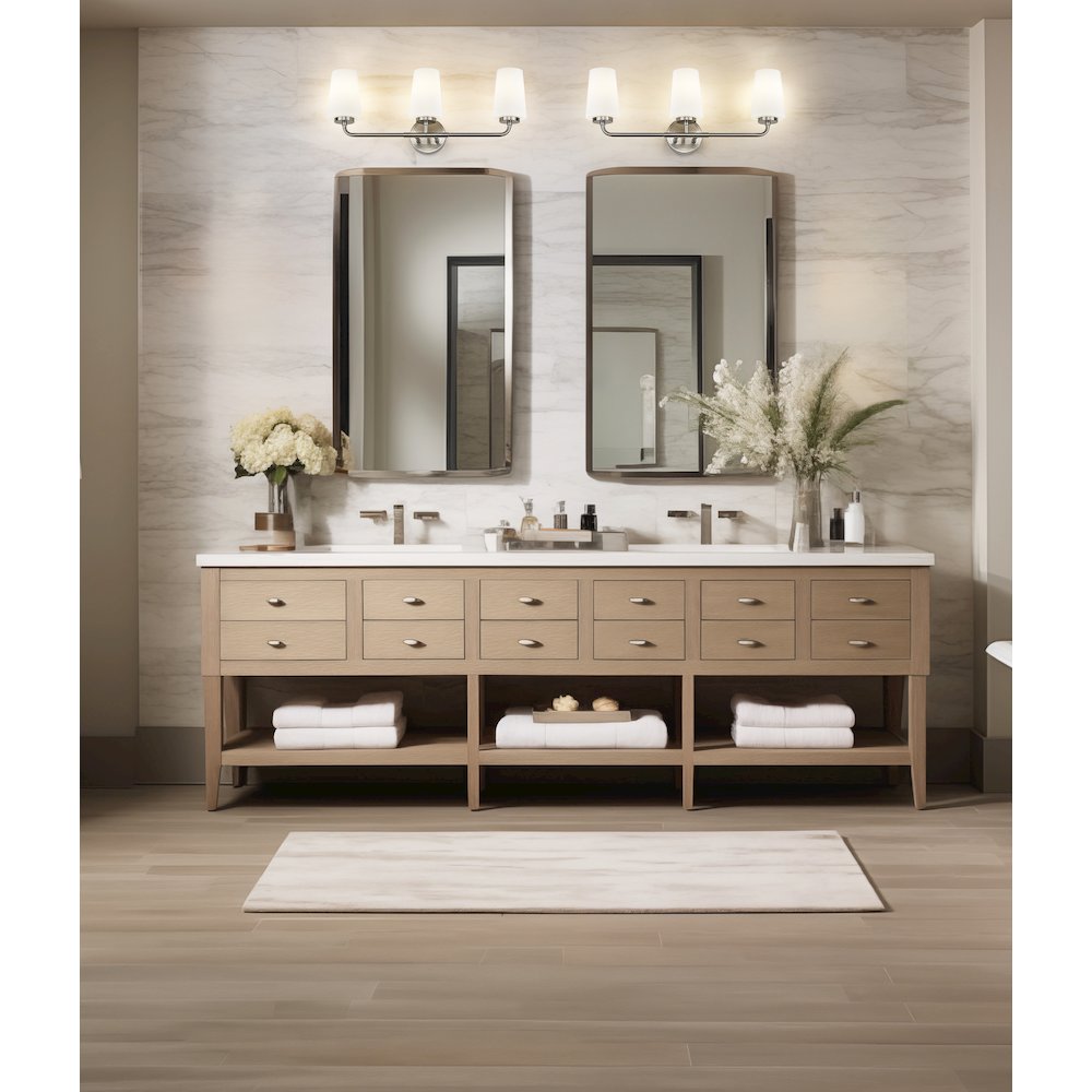 Z-Lite Montford 3 Light Vanity in Brushed Nickel color, Steel frame. Picture 7