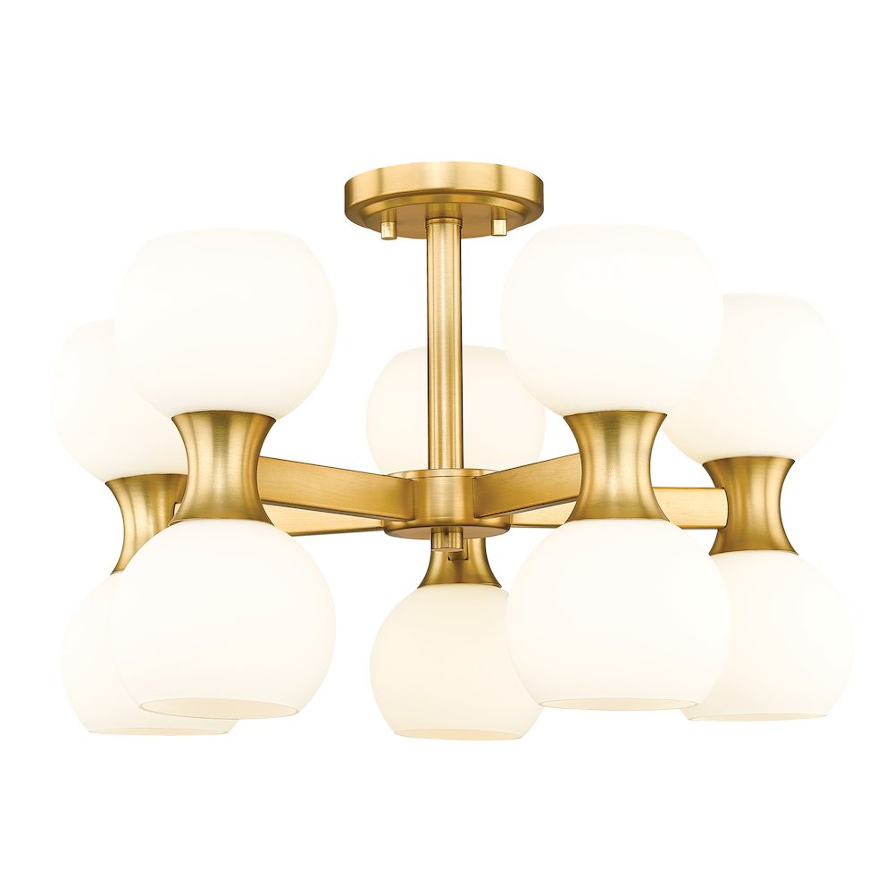 Z-Lite 10 Light Semi Flush Mount. Picture 1