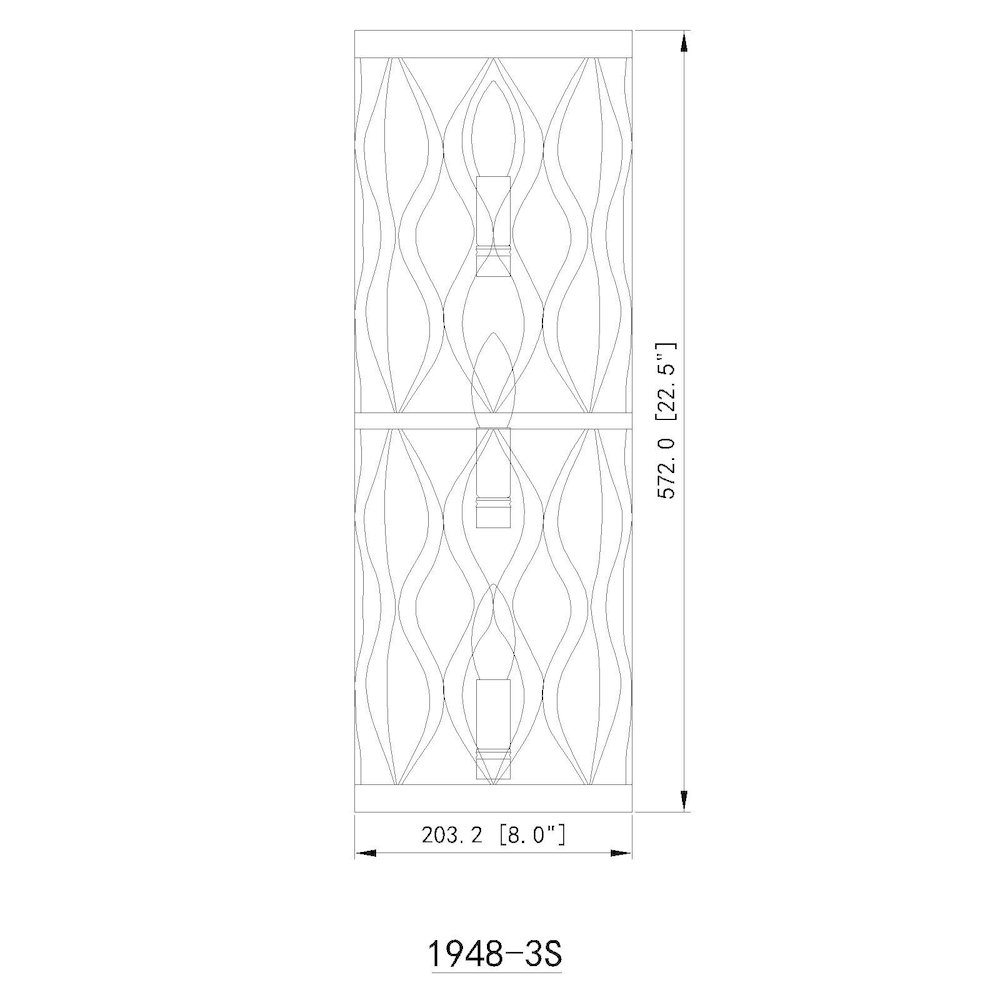 Z-Lite 3 Light Wall Sconce. Picture 8