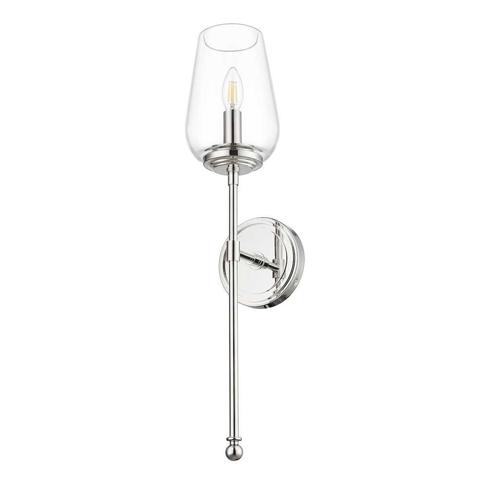 Z-Lite 1 Light Wall Sconce, Polished Nickel. Picture 7