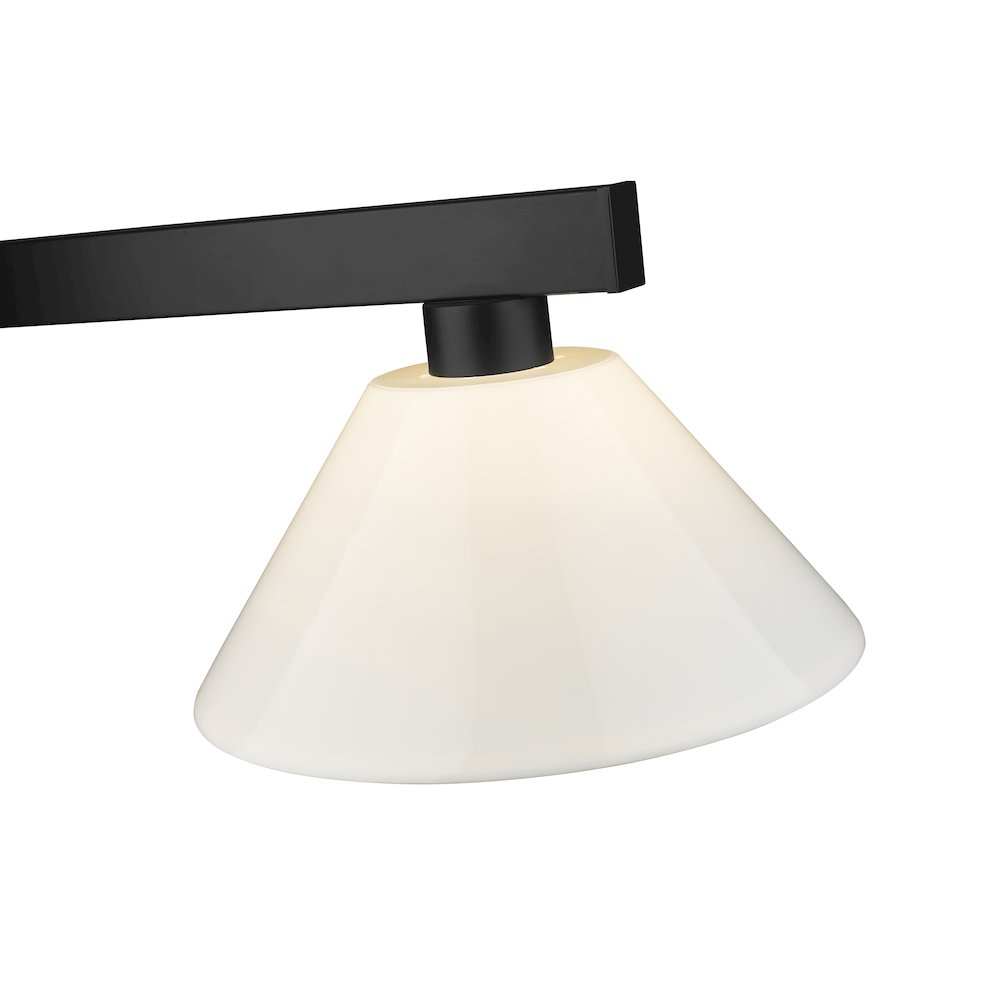 Z-Lite Cobalt 3 Light Billiard, Steel Frame, White Shade Color. Picture 4