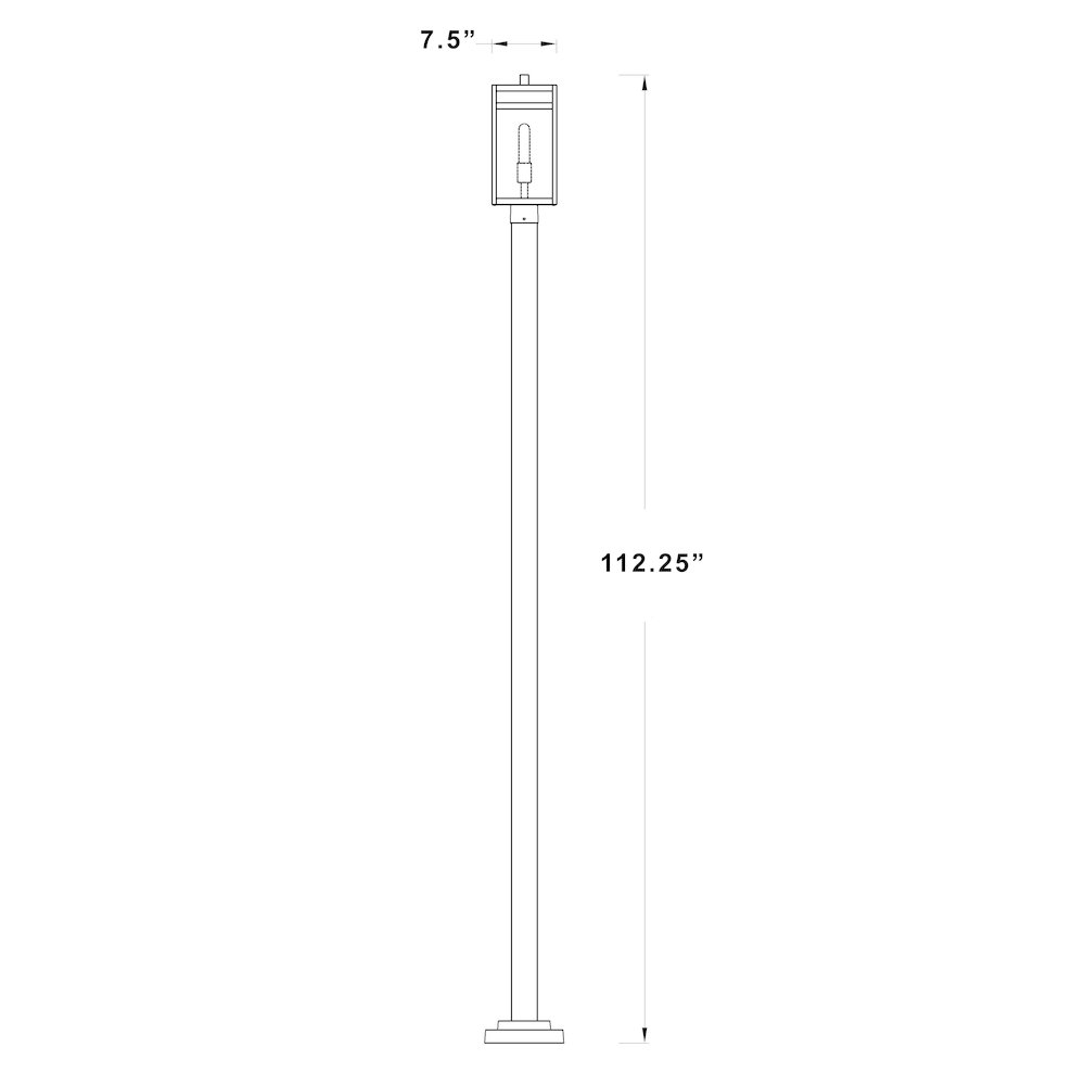 Z-Lite 1 Light Outdoor Post Mounted Fixture. Picture 8