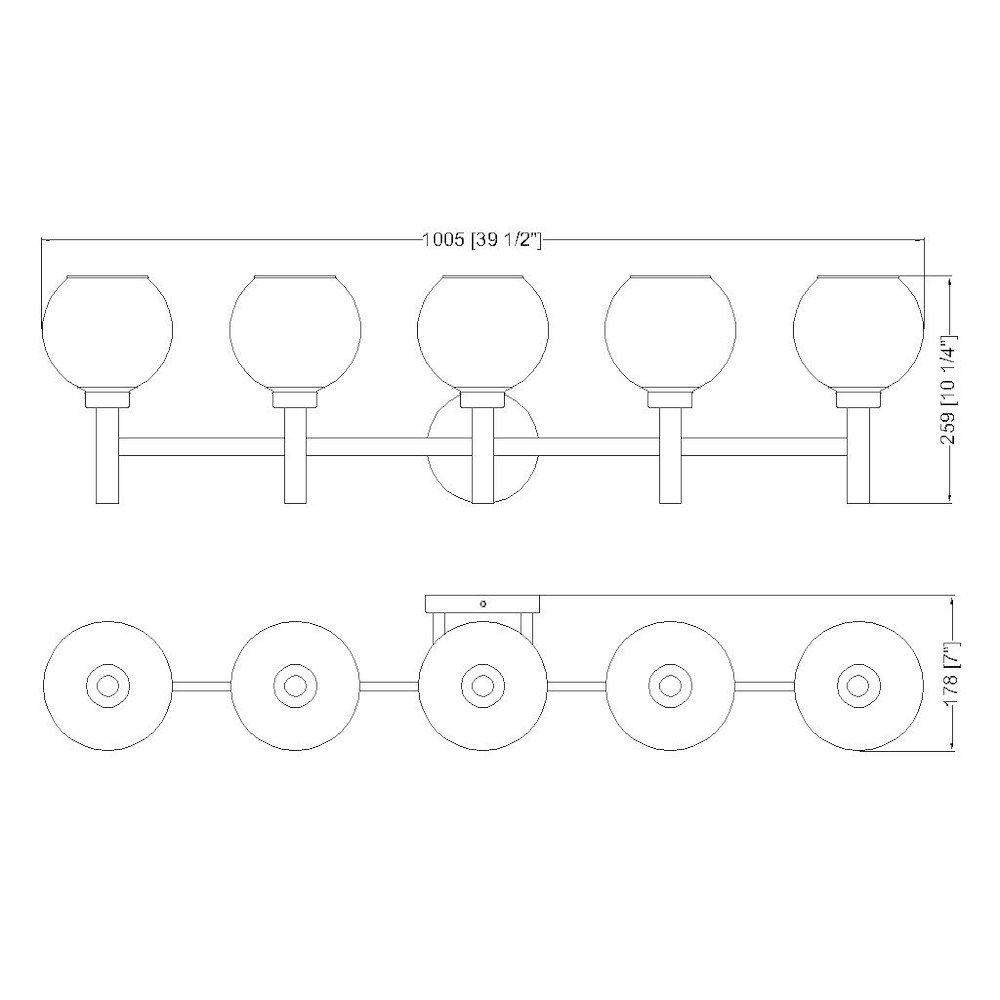 Z-Lite 5 Light Vanity. Picture 8