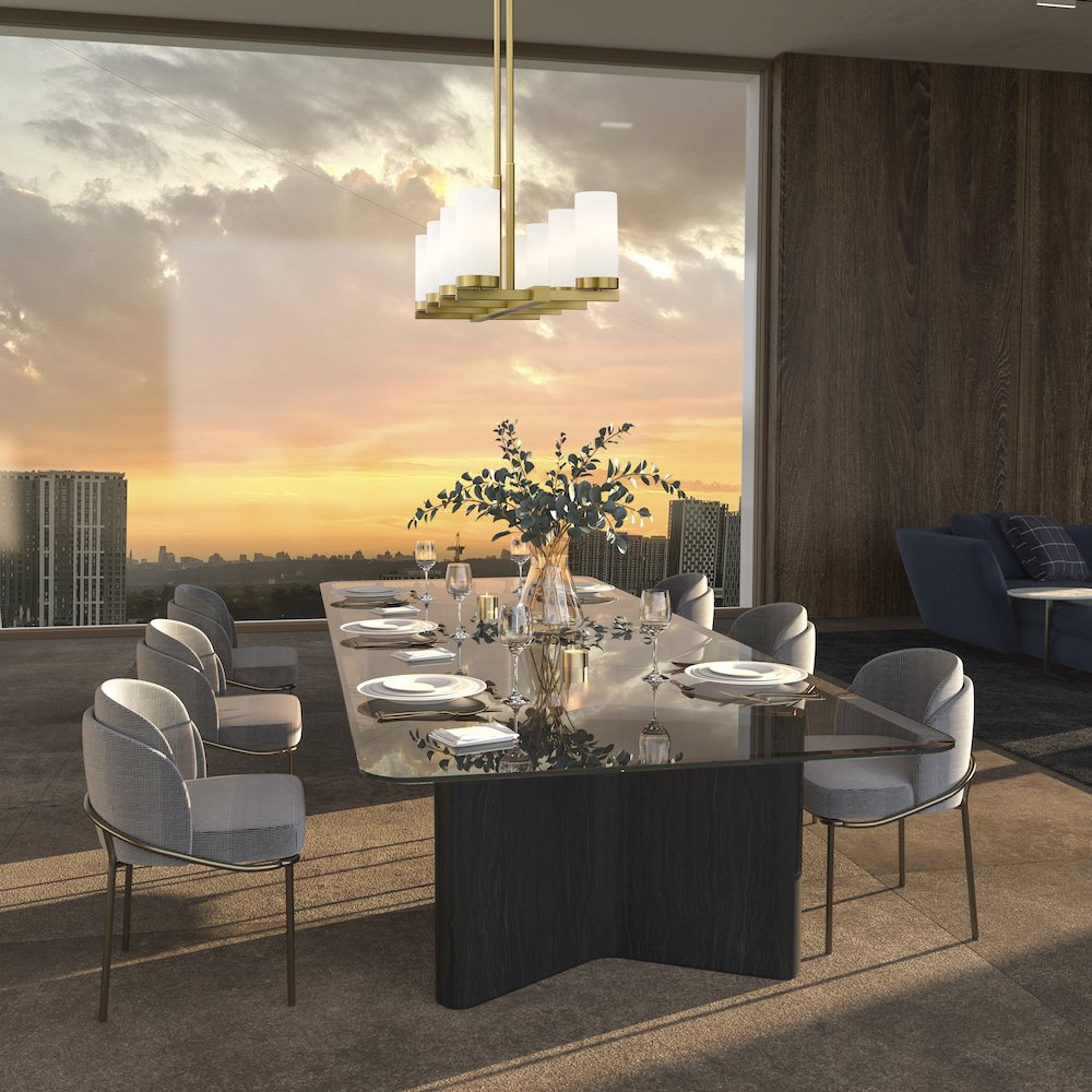 Z-Lite 8 Light Linear Chandelier. Picture 6
