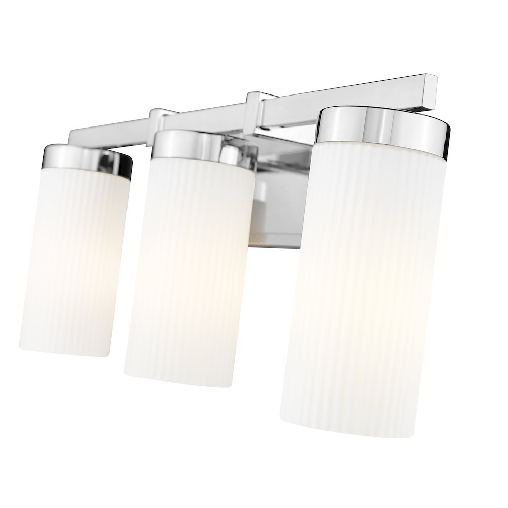 Z-Lite Danica 3 Light Vanity in Chrome color, Steel frame. Picture 4