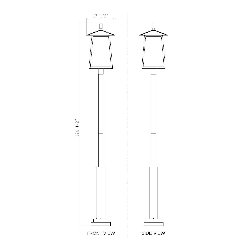 Z-Lite 6 Light Outdoor Post Mounted Fixture. Picture 8