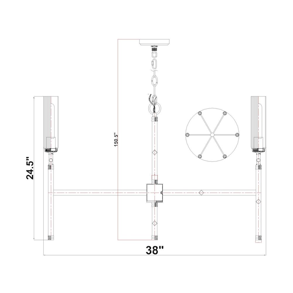 Z-Lite 6 Light Chandelier, Brushed Nickel. Picture 8