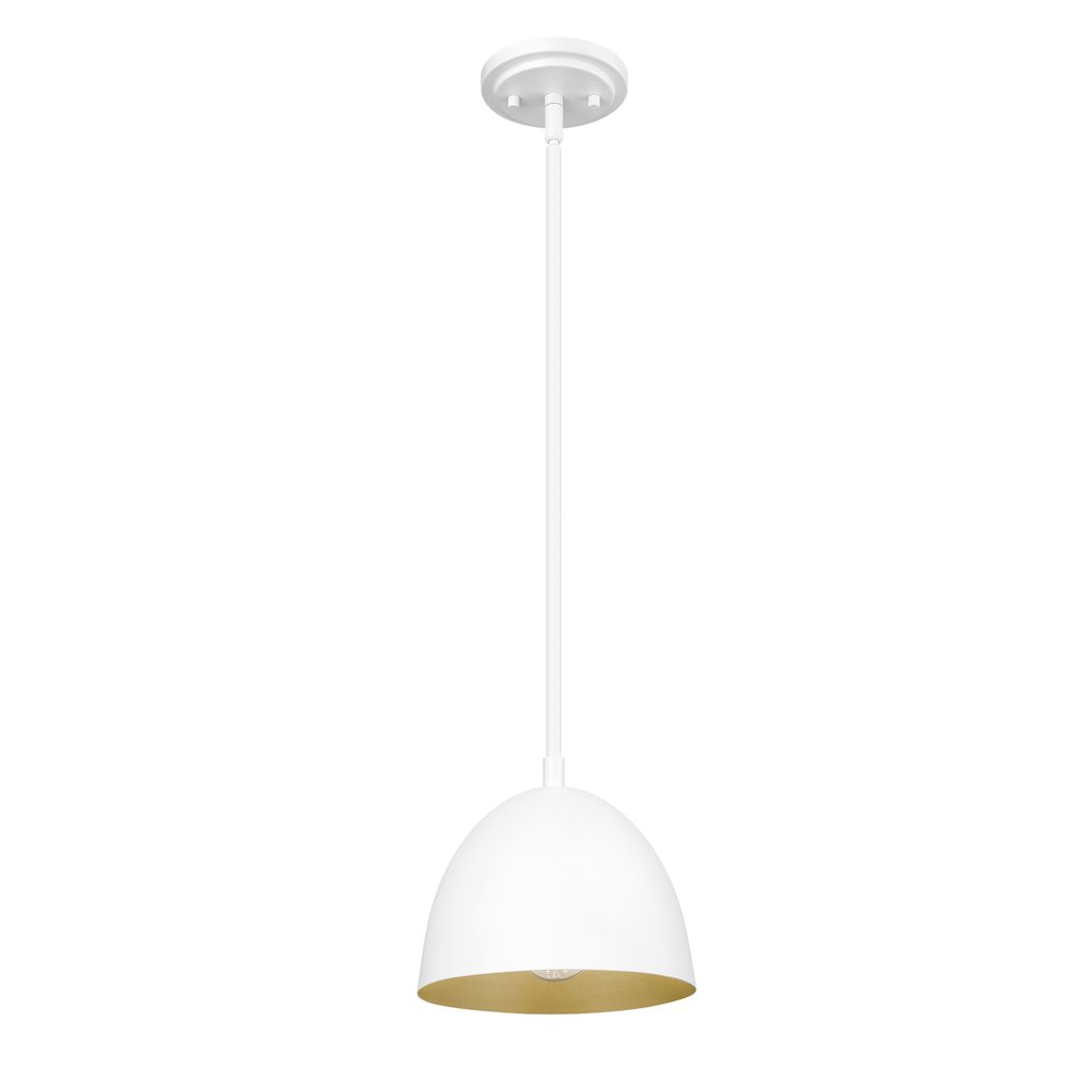 Z-Lite 1 Light Pendant, Matte White. Picture 7
