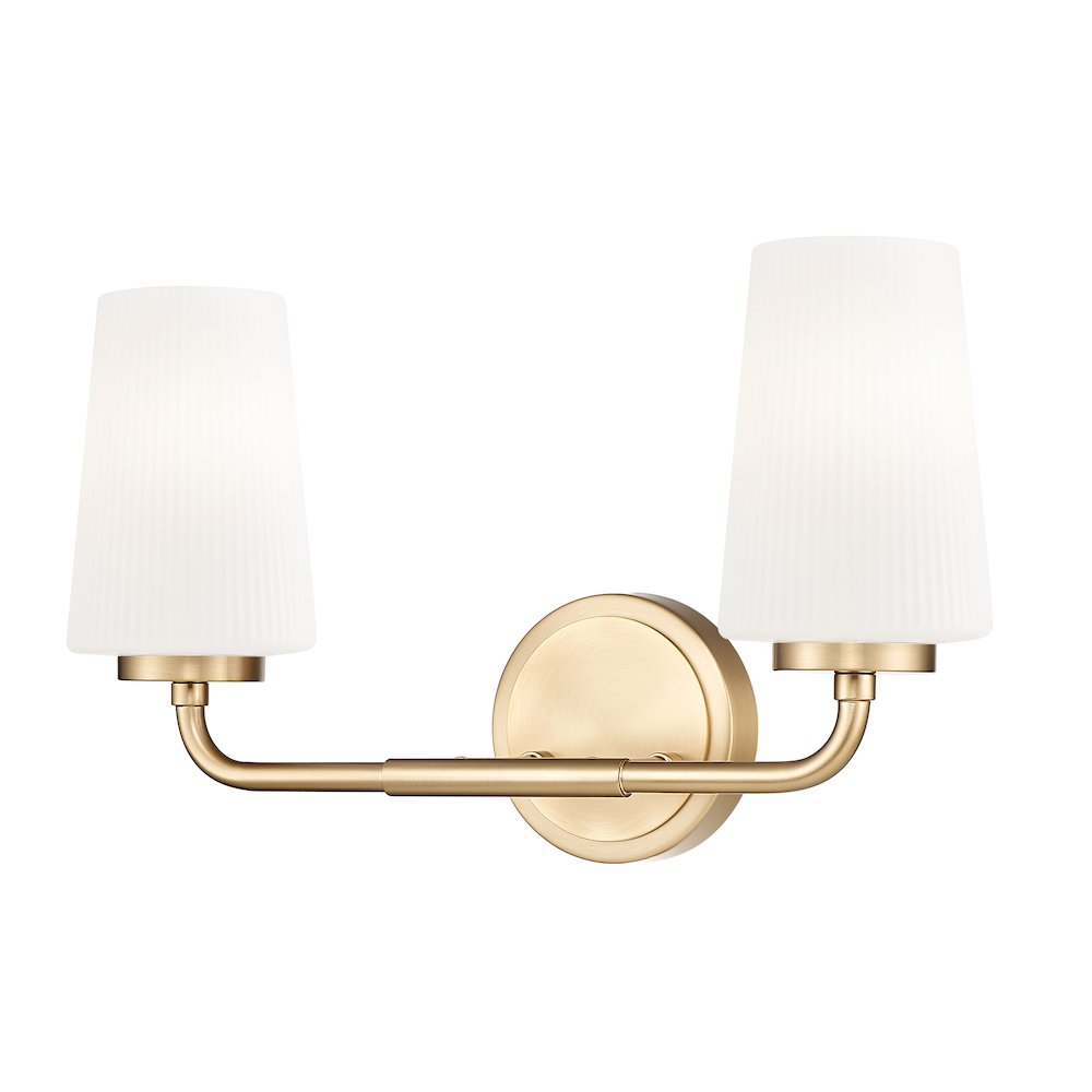 Z-Lite Montford 2 Light Vanity in Modern Gold color, Steel frame. Picture 1