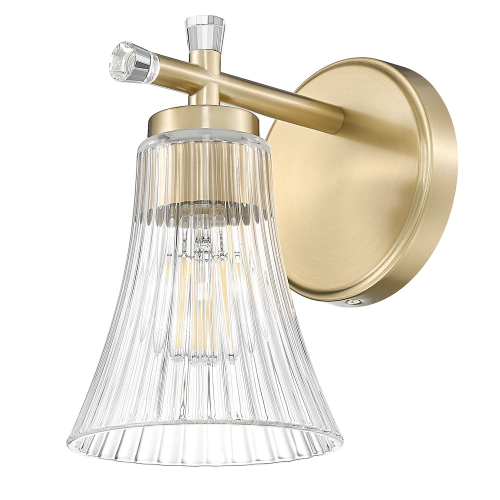 Z-Lite Belle 1 Light Wall Sconce in Modern Gold color, Steel frame. Picture 5