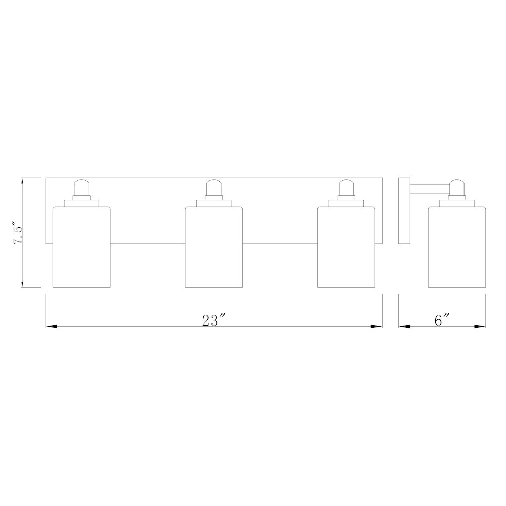 Z-Lite 3 Light Vanity. Picture 8