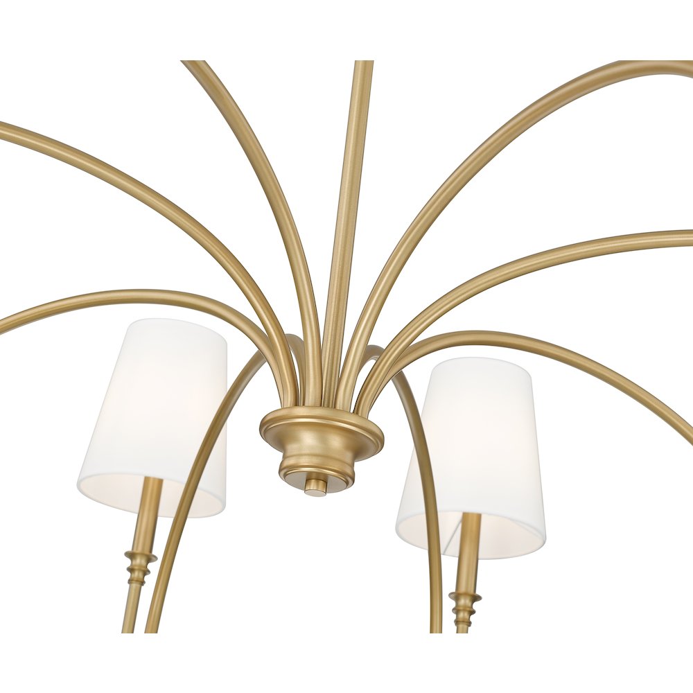 Z-Lite 8 Light Chandelier, Rubbed Brass. Picture 4