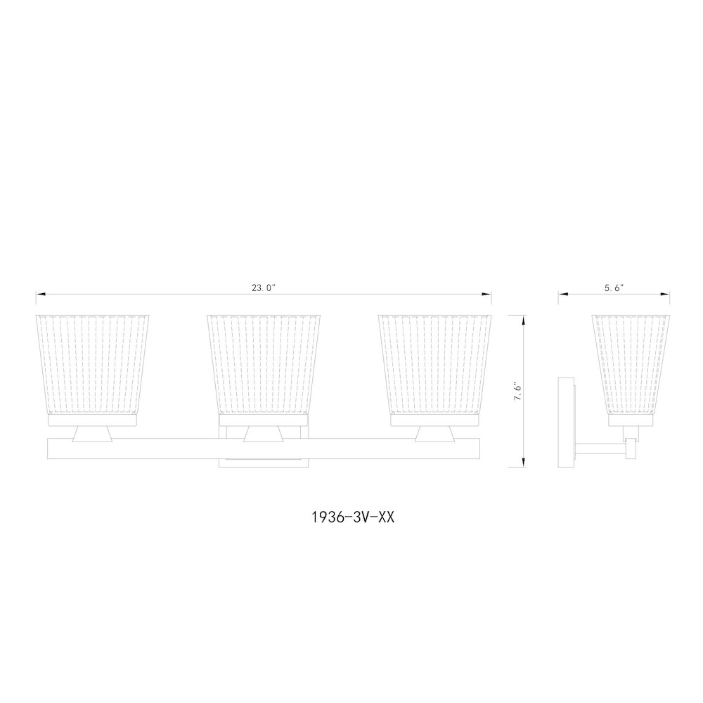 Z-Lite 3 Light Vanity. Picture 8