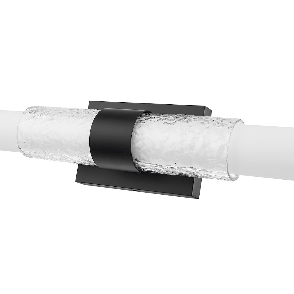 Z-Lite Egon 1 Light Vanity in Matte Black color, Steel frame. Picture 4