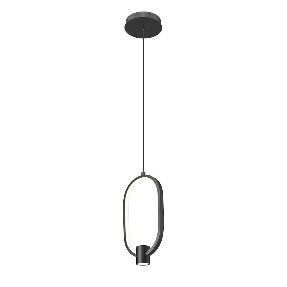 Z-Lite 1 Light Pendant, Matte Black. Picture 3