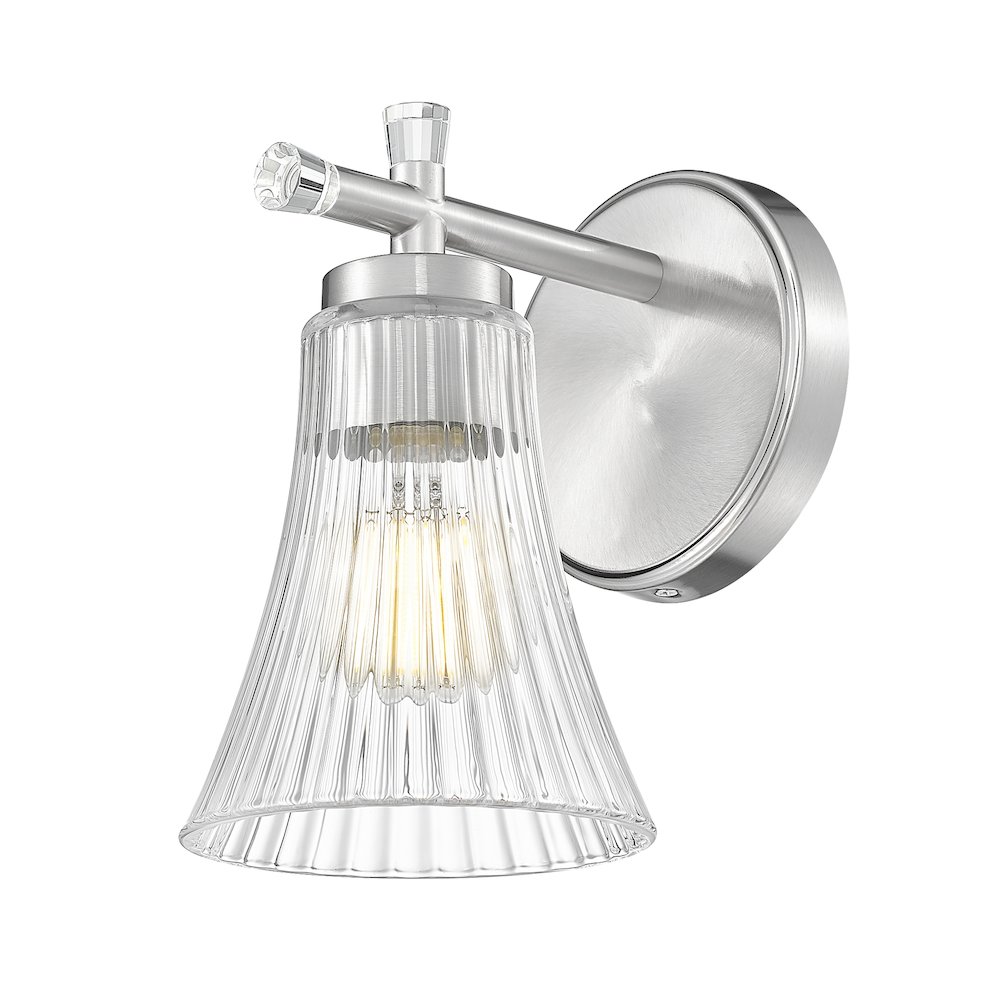 Z-Lite Belle 1 Light Wall Sconce in Brushed Nickel color, Steel frame. Picture 3