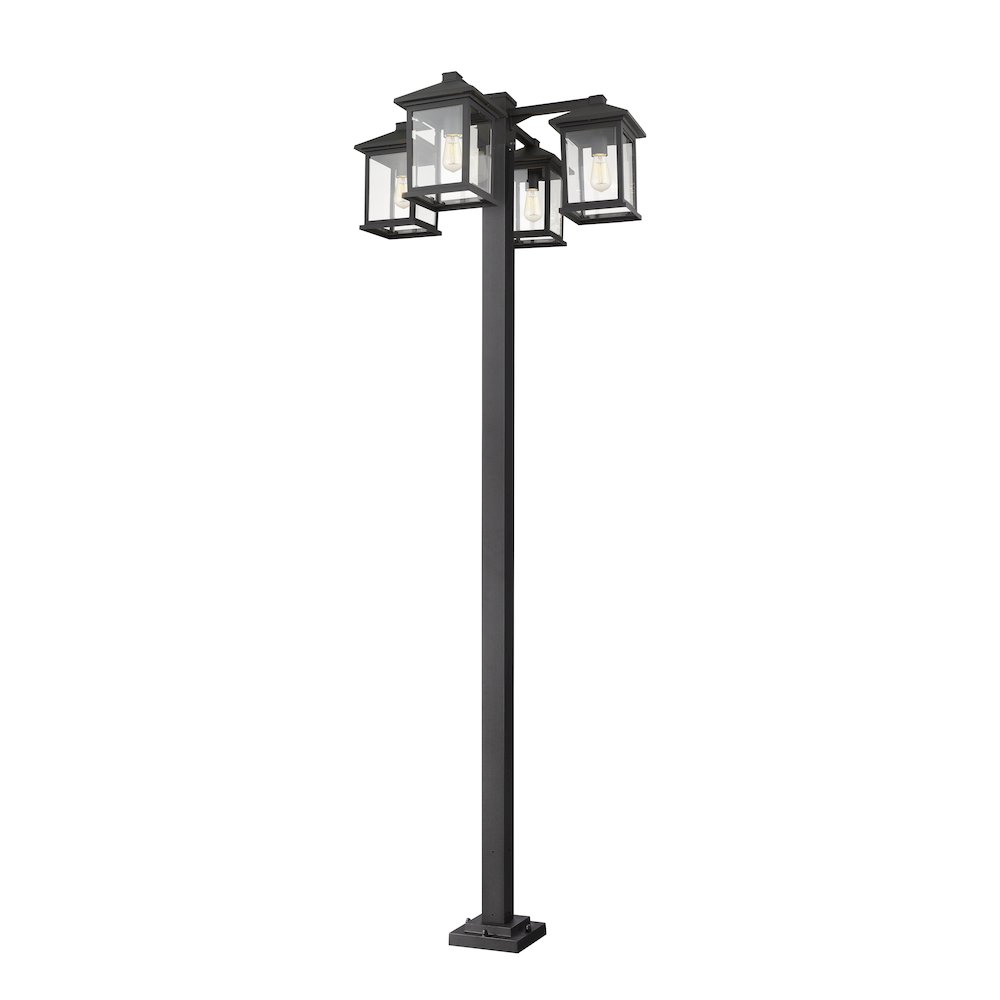 Z-Lite 4 Light Outdoor Post Mounted Fixture. Picture 1