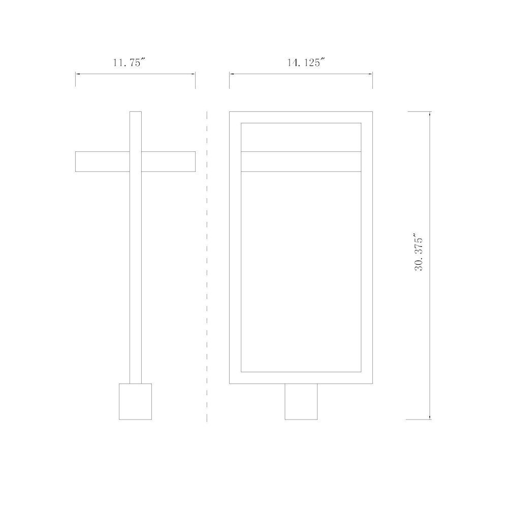 Z-Lite 1 Light Outdoor Post Mount Fixture. Picture 6