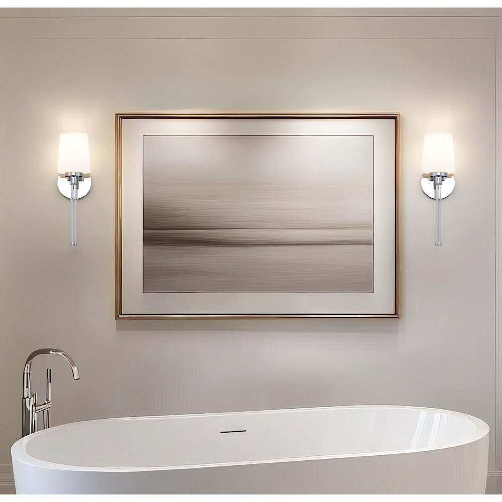 Z-Lite 1 Light Wall Sconce, Chrome. Picture 6