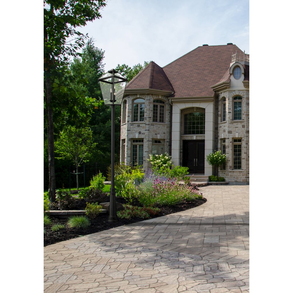 Z-Lite Talbot 4 Light Outdoor Post Mounted Fixture, Black. Picture 7