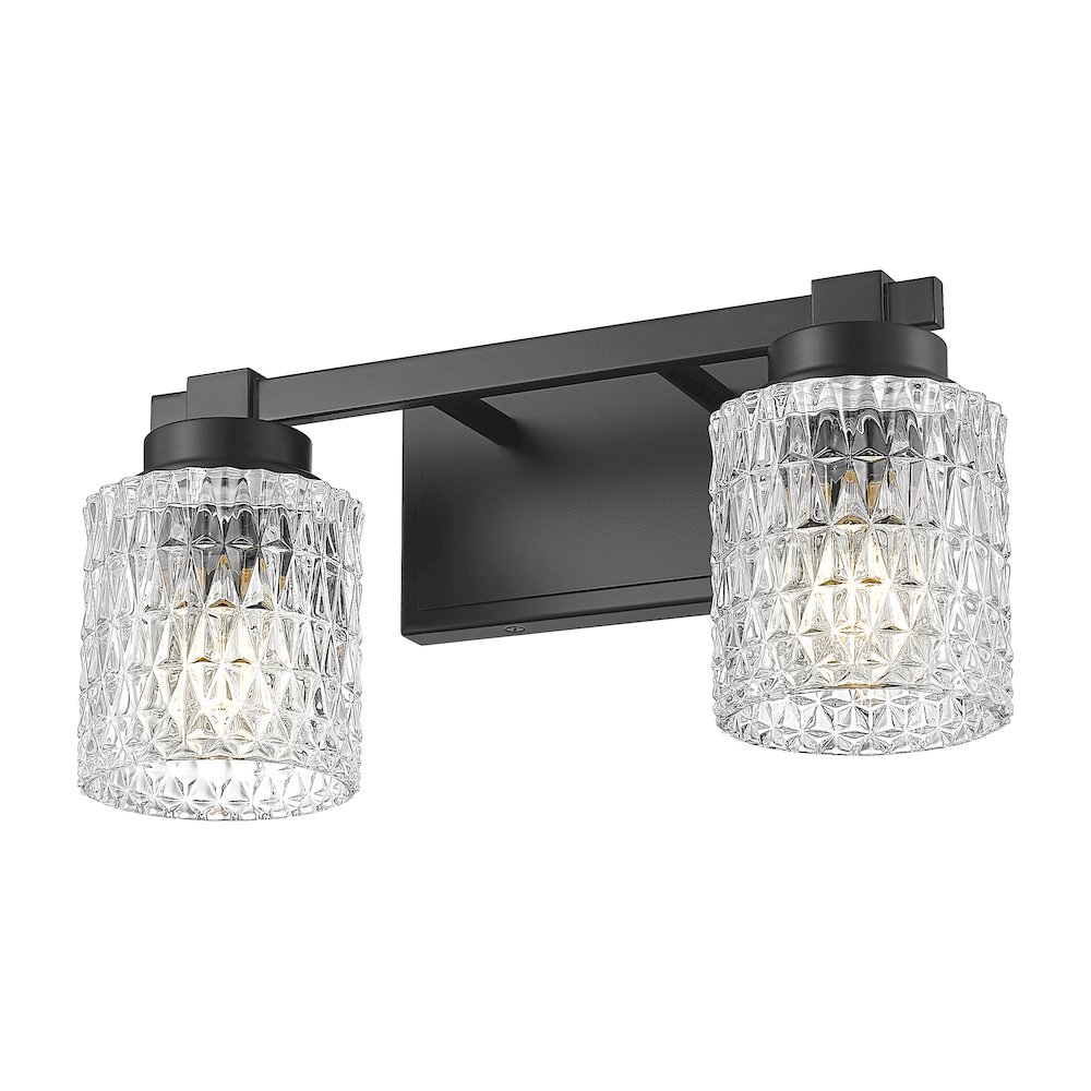 Z-Lite 2 Light Vanity, Matte Black. Picture 3