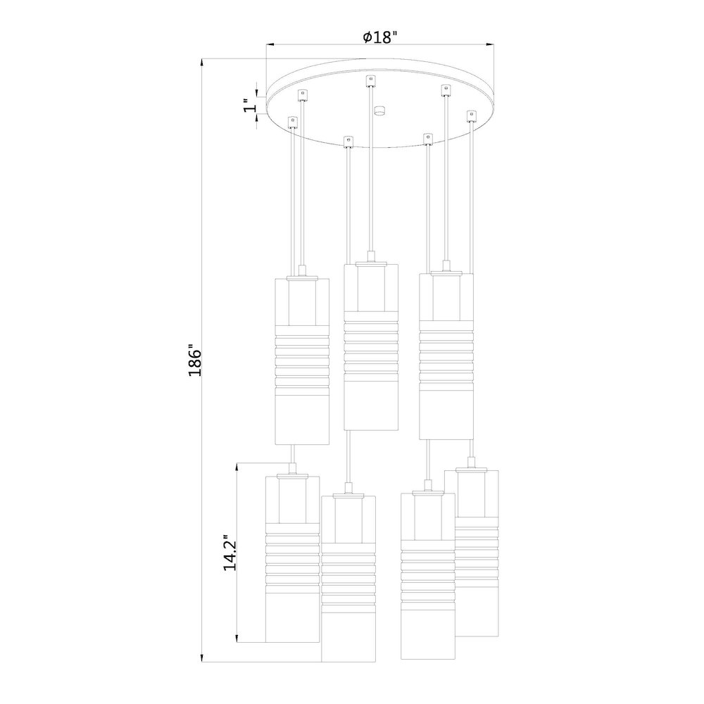 Z-Lite 7 Light Chandelier. Picture 8