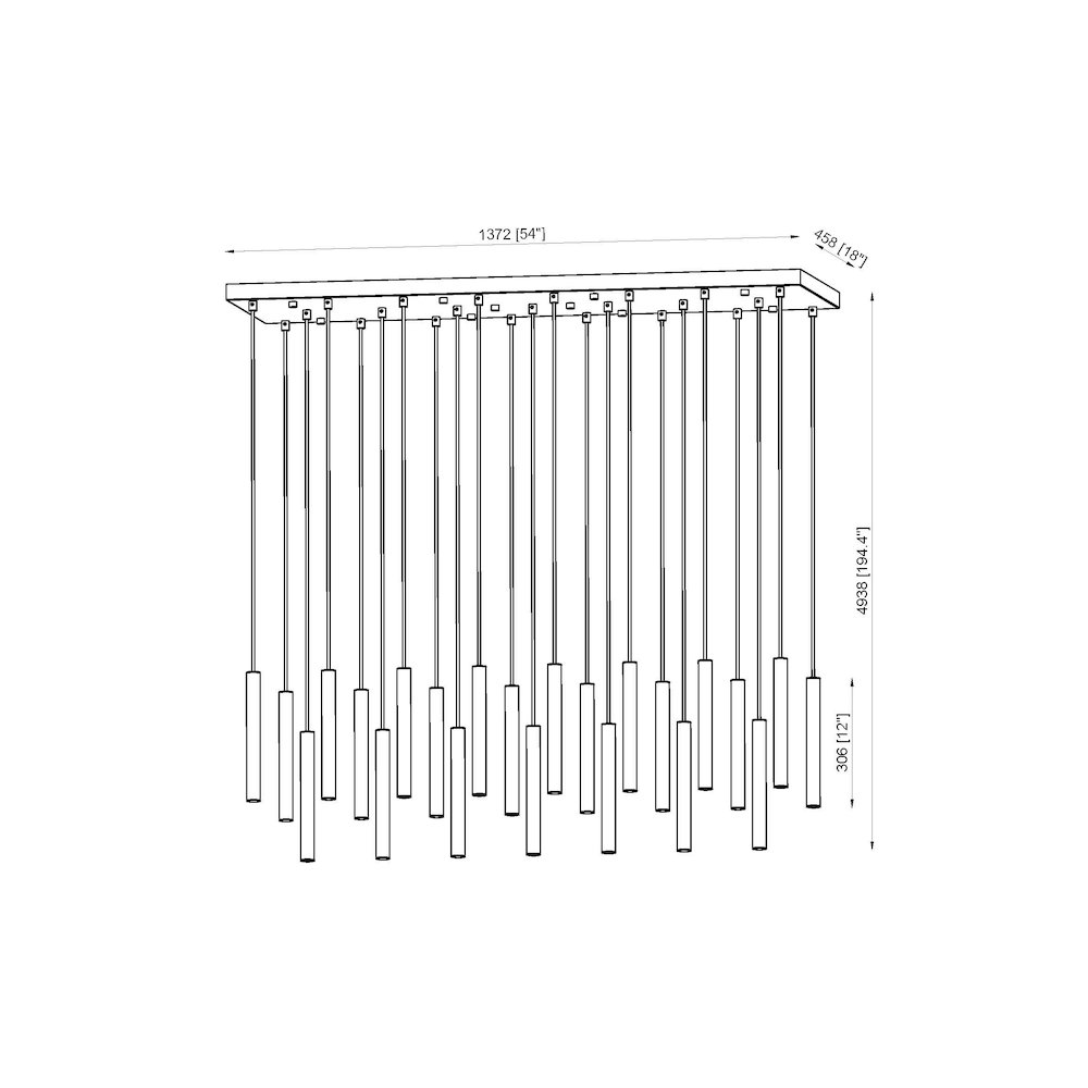 Z-Lite 23 Light Linear Chandelier. Picture 8