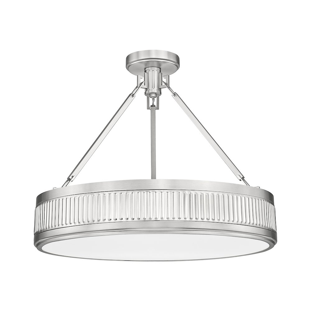 Z-Lite 3 Light Semi Flush Mount, Satin Nickel. Picture 7