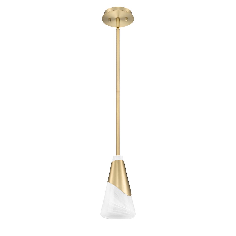 Z-Lite Aimie 1 Light Pendant, Modern Gold. Picture 5